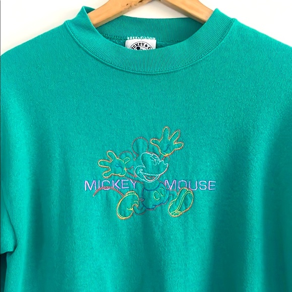 Disney Mickey Mouse Teal Sweatshirt - Picture 1 of 14